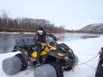 Надувные поплавки на колеса квадроцикла